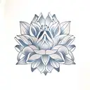 Three delicate lotus flowers, each representing one of the lead's daughters, with their names incorporated in a subtle way tattoo design idea