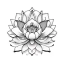 Three delicate lotus flowers, each representing one of the lead's daughters, with their names incorporated in a subtle way tattoo design idea