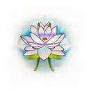 Three delicate lotus flowers, each representing one of the lead's daughters, with their names incorporated in a subtle way tattoo design idea