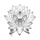 Three delicate lotus flowers, each representing one of the lead's daughters, with their names incorporated in a subtle way tattoo design idea
