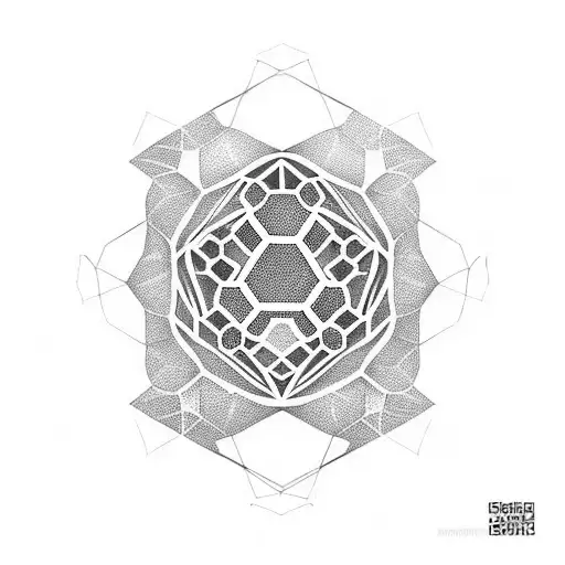 hexagon patron science tattoo design idea