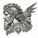 janus roman god tattoo design idea