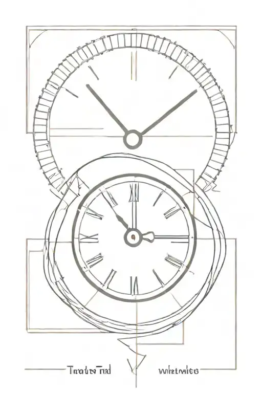 time running tattoo design idea