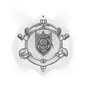 Incorporate the Omega Psi Phi Fraternity crest into a design inspired by Psalms 133 tattoo design idea