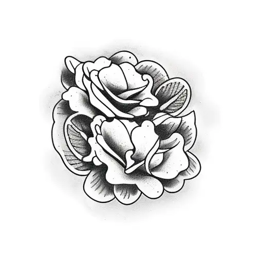 3 Flowers and butterfly tattoo design idea