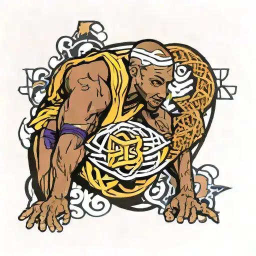kobe bryant symbol intertwined tattoo design idea