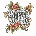 Lettering tattoo design idea