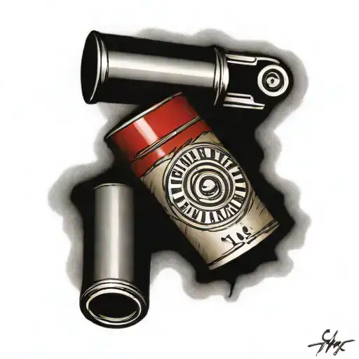 shotgun shell with "Lyn" scratched into it  tattoo design idea