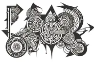 the broken are the more evolved  tattoo design idea