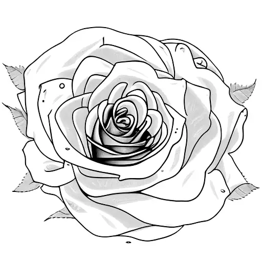 emo rose  tattoo design idea