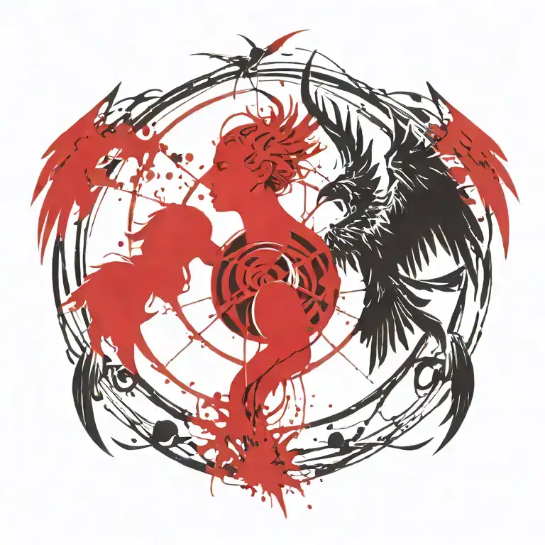 Valkyrie symbol tattoo design idea