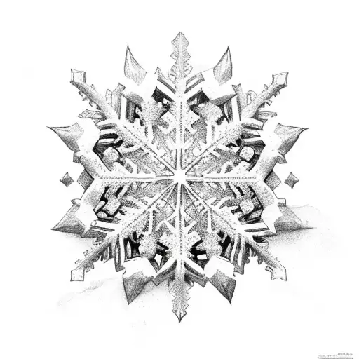 snowflake tattoo design idea