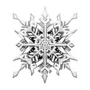 snowflake tattoo design idea