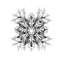snowflake tattoo design idea