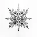 snowflake tattoo design idea