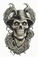 Harry Potter death eater mark tattoo design idea