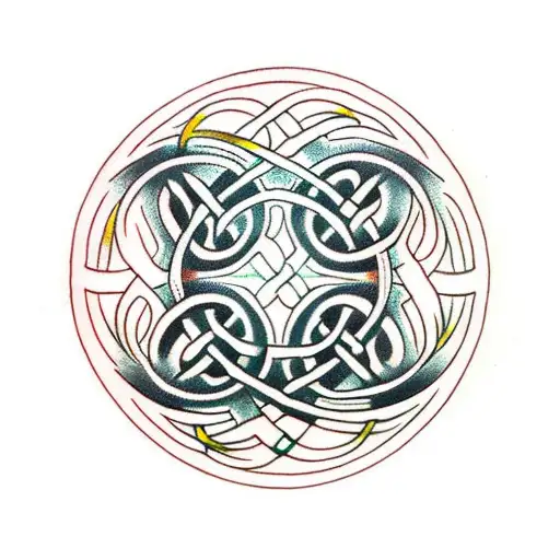 celtic knot mammon tattoo design idea