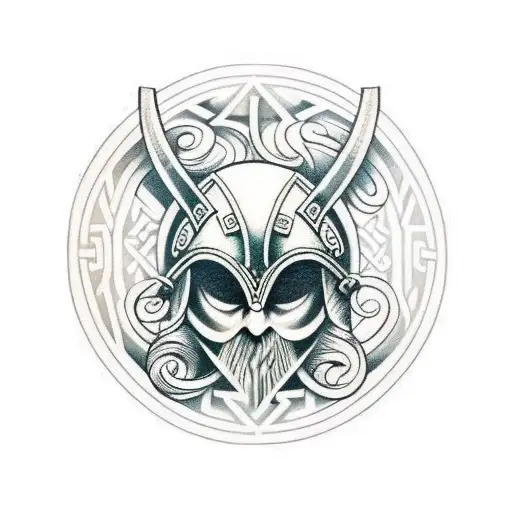 viking warrior shoulder tattoo  tattoo design idea