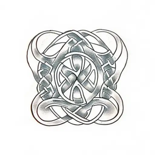 celtic knot mammon tattoo design idea