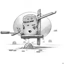 crucifixion of the brave little toaster tattoo design idea