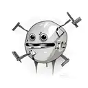 the brave little toaster being crucified on a cross  tattoo design idea