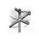 brave little toaster being crucified on a cross  tattoo design idea