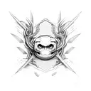 snake robotic dead skin fall bones tattoo design idea