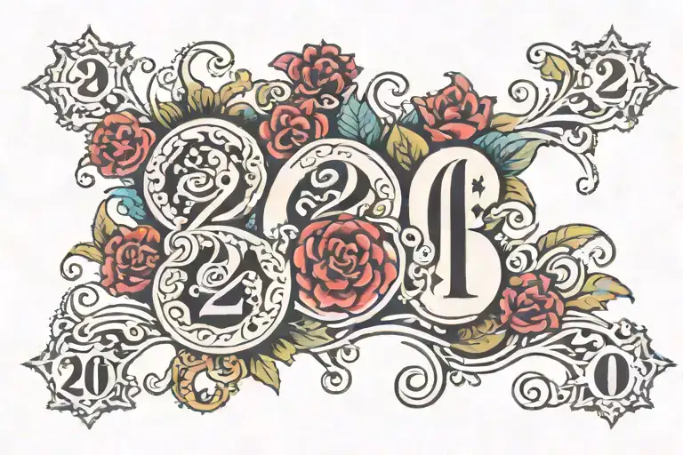 numbers 2006 tattoo design idea