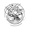 joshua tree with 3 stars tattoo design idea