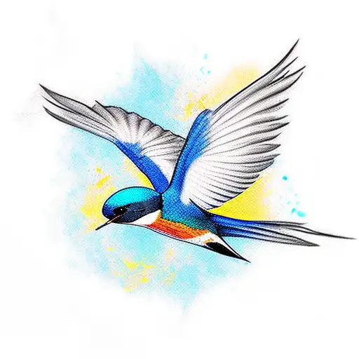 Swallow Bird tattoo design idea