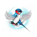 Swallow Bird tattoo design idea