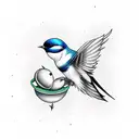 Swallow Bird tattoo design idea