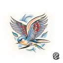 Swallow Bird tattoo design idea