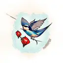 Swallow Bird tattoo design idea