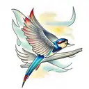 Swallow Bird tattoo design idea
