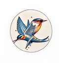 Swallow Bird tattoo design idea