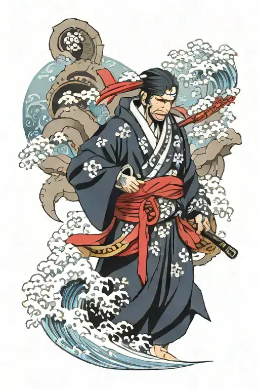 JEALEAN WITH the Akatsuki cloak flowing tattoo design idea