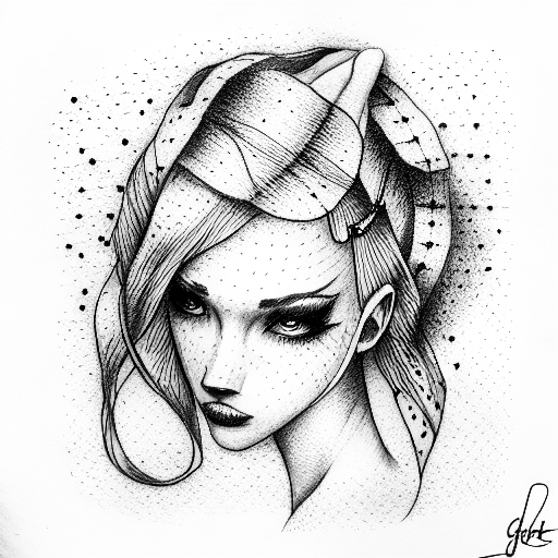 girl that's a pen tattoo design idea