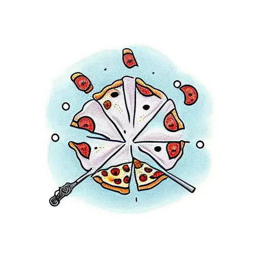 pizza tattoo design idea