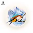 King fisher bird tattoo design idea