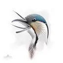 King fisher bird tattoo design idea