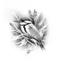 King fisher bird tattoo design idea