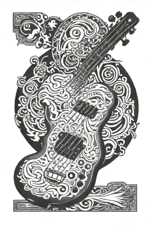 Warwick bass guitar played by seigward of catalina tattoo design idea