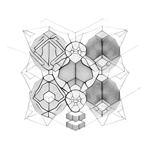 hexagon tattoo design idea