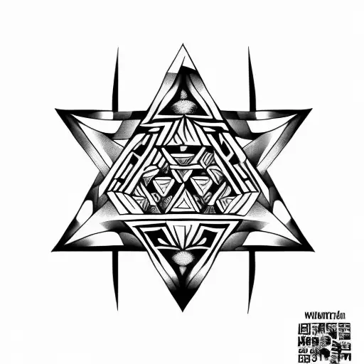hexagon pattern tattoo design idea