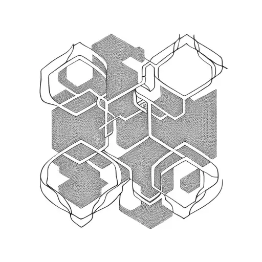 hexagon tattoo design idea
