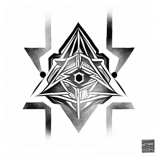 hexagon tattoo design idea