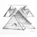 pyramid, sicily, ufo, dtums tattoo design idea