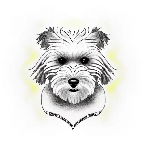 Emo Schnoodle dog  tattoo design idea