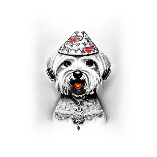 black Schnoodle  tattoo design idea